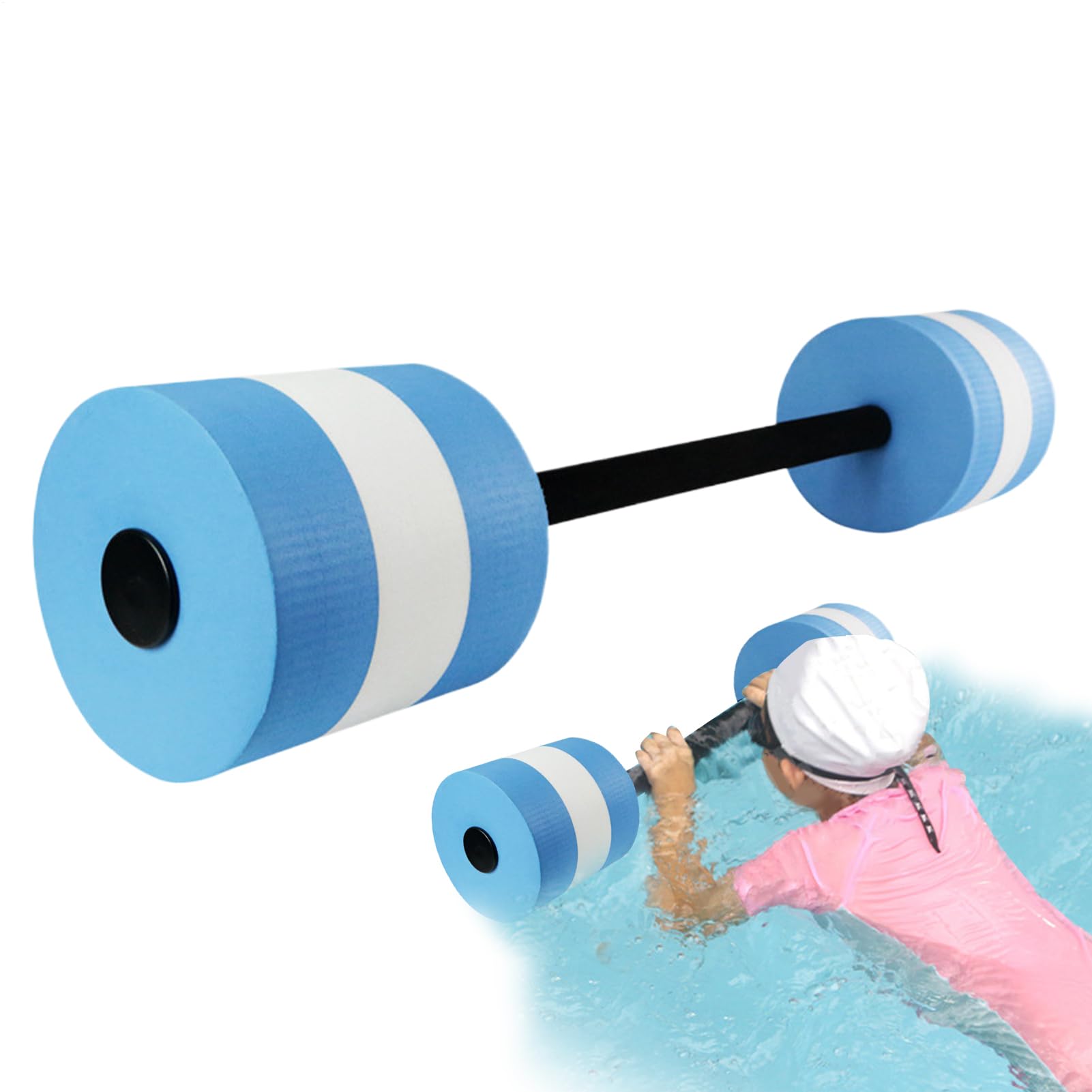 Hantle wodne do ćwiczeń na basenie - Aqua Fitness Barbells sprzęt do aerobiku w wodzie - trening fitness aqua sztanga narzędzia do pływania jogi