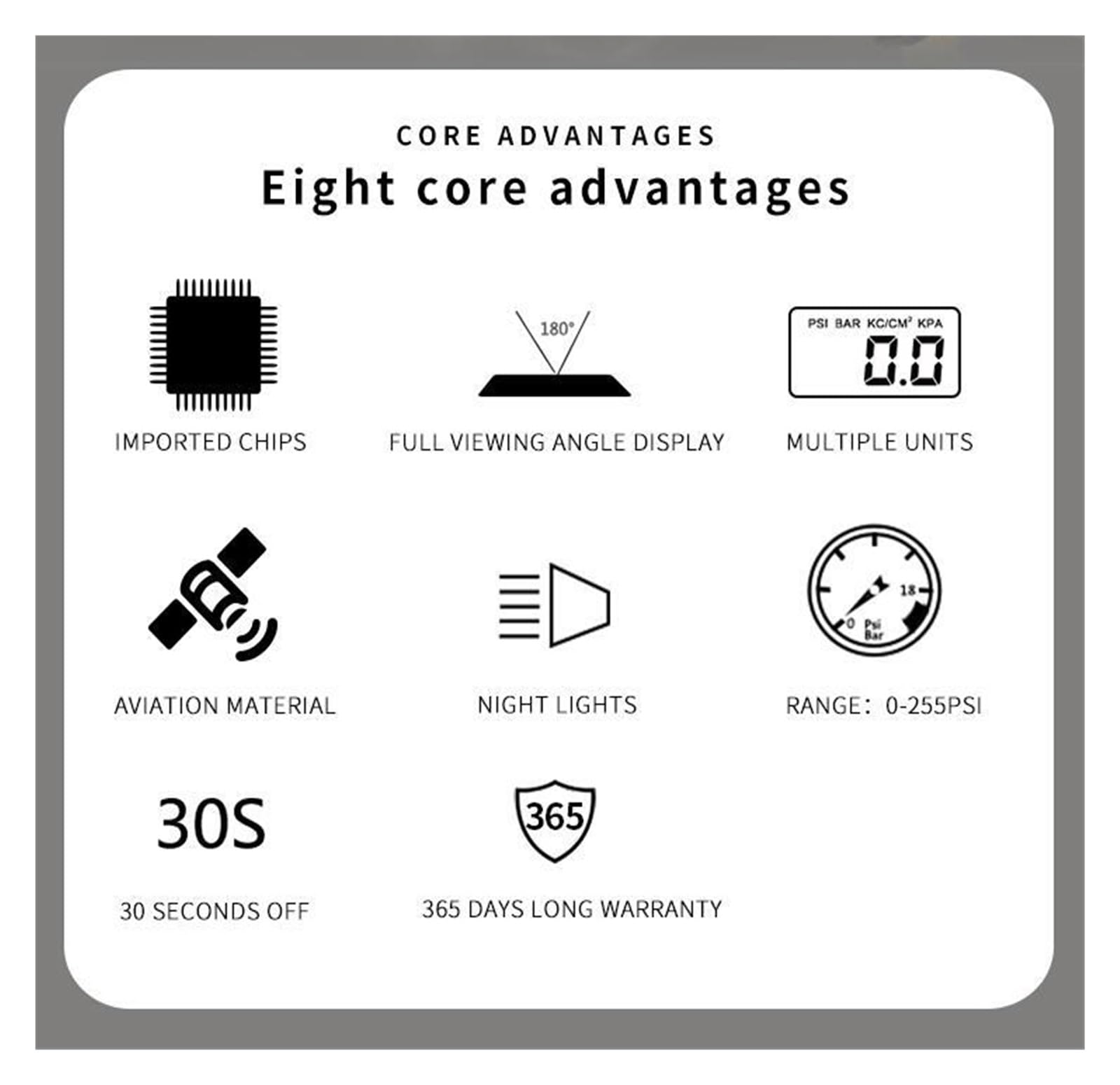Manómetro de neumáticos Indicador de presión de neumáticos, Pantalla Digital, Control de Alta precisión, Pistola de inflado, manómetro de neumáticos de Coche for Coche, camión, vehículo