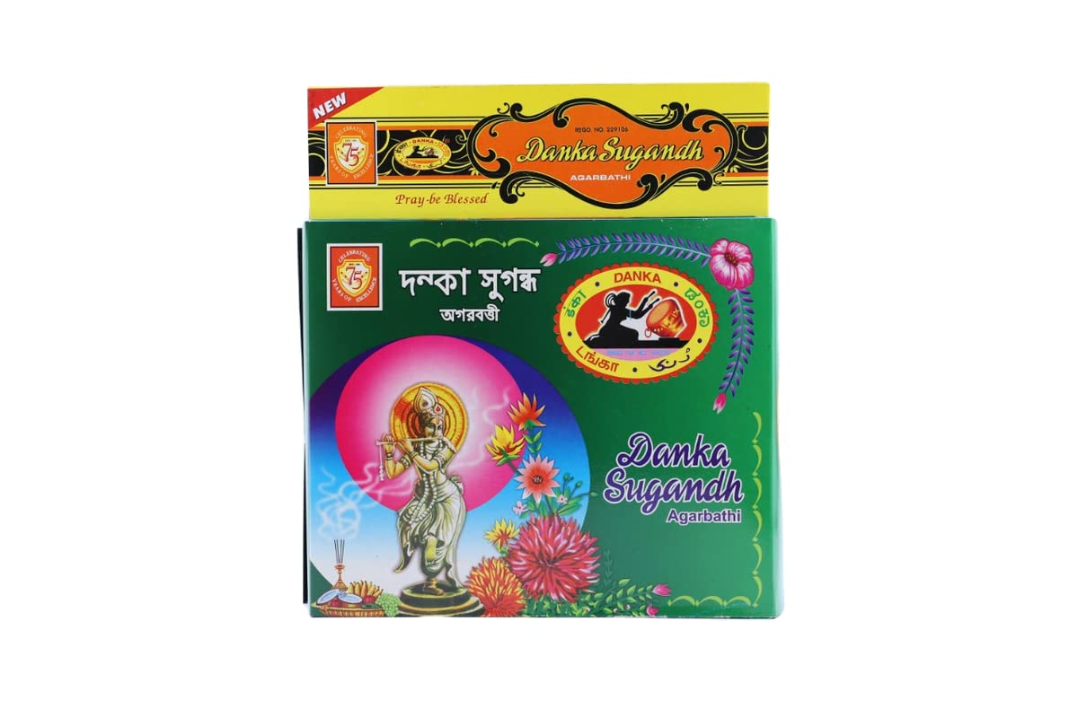 Danka Sugandh Flat 12 GMS Boxes (Pack of 12 x 3 = 36 Packets) - Floral Scented Incense Sticks
