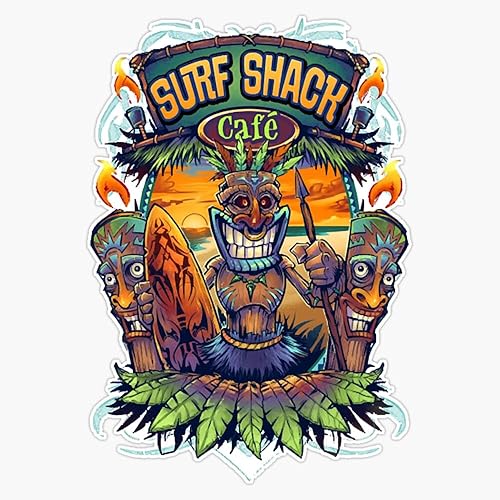 Big Kahuna Tiki Man - Adhesivo de vinilo impermeable para laptop, pared, ventana, 5 pulgadas