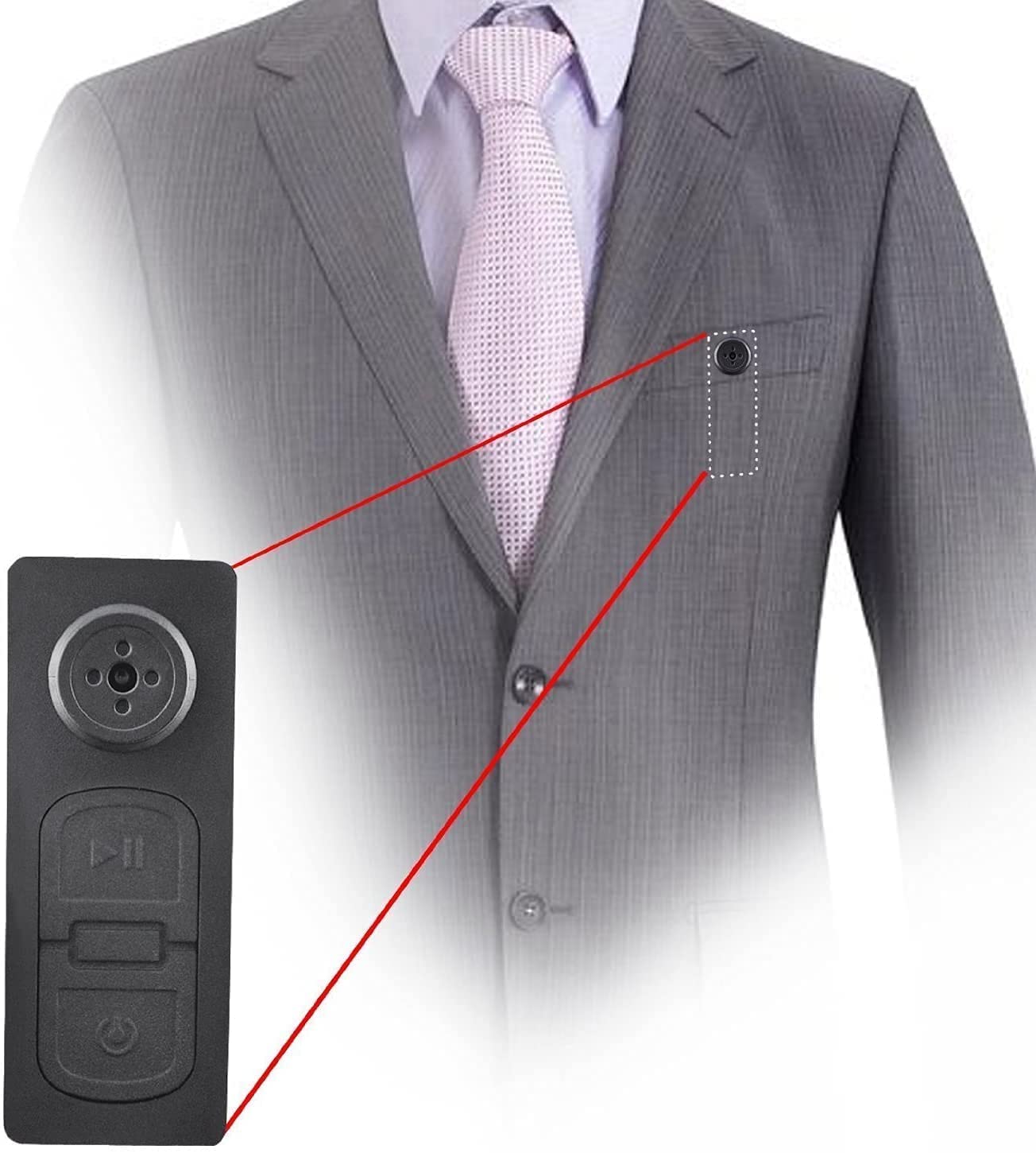 AXYMLEN Spy Camera Mini Pocket Button .Hidden Spy Video Camera with Motion Detection 1280x480p HD. Recording (Black)... (Black) (B09SZLL161) Amazon Price History, Amazon Price Tracker
