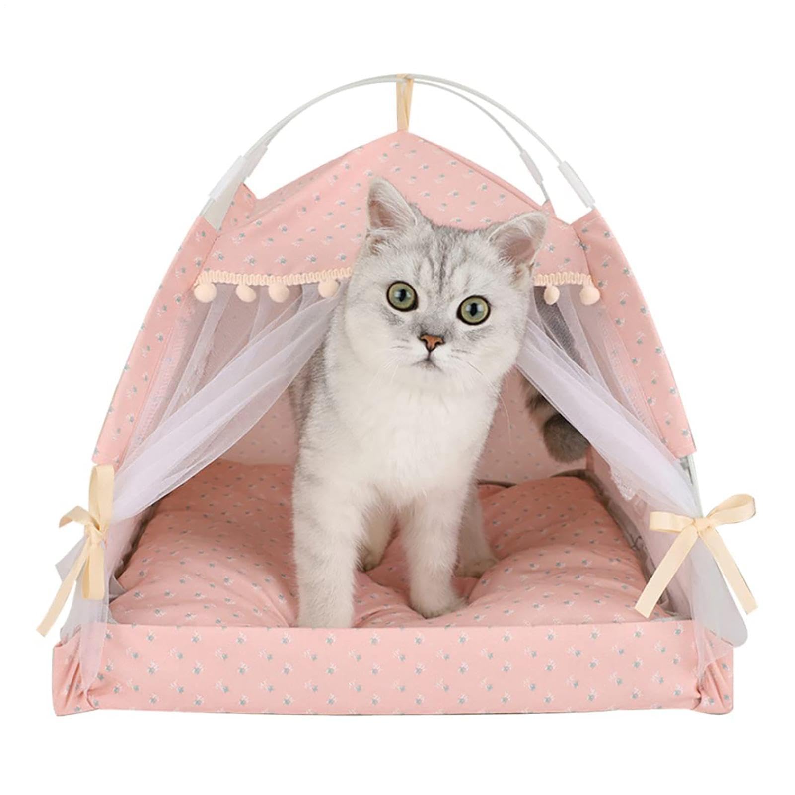 Petit lit pour chat contre le stress avec rebords hauts et coton douillet