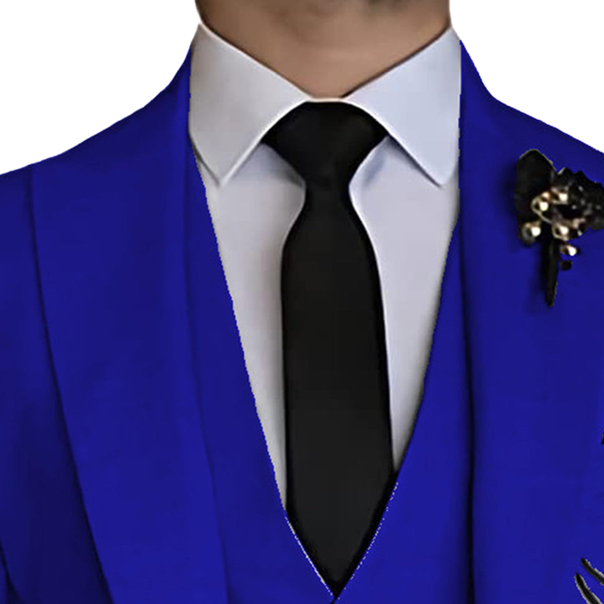 Abito elegante 3 pezzi per Uomo Set di Prom di Matrimonio a Doppio Petto 1 Fibbia Giacca Gilet Pantaloni Set Formale