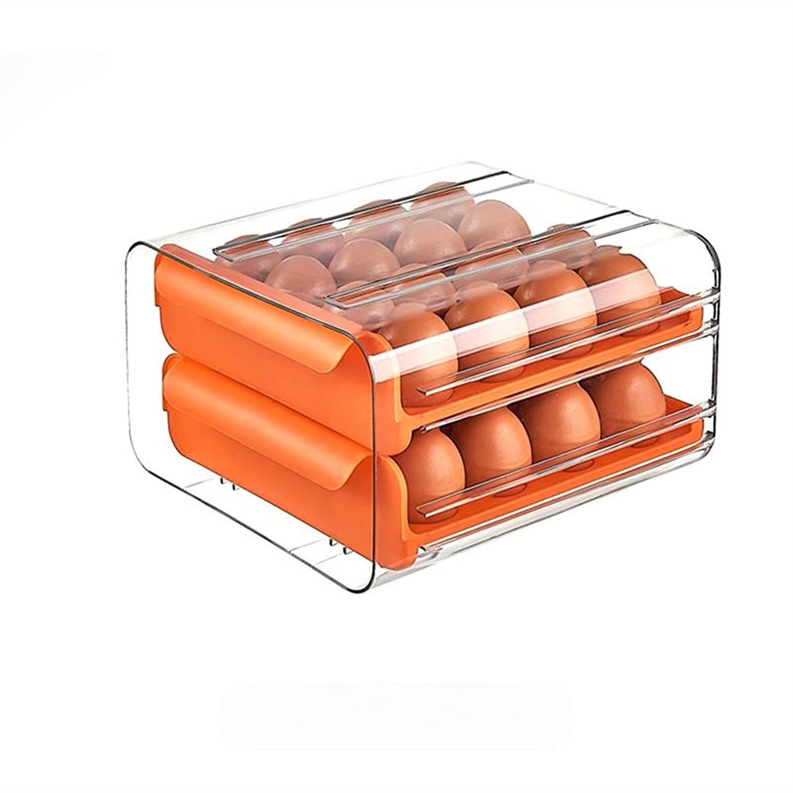 Huevera para refrigerador de 32 rejillas con cajón plástico de almacenamiento