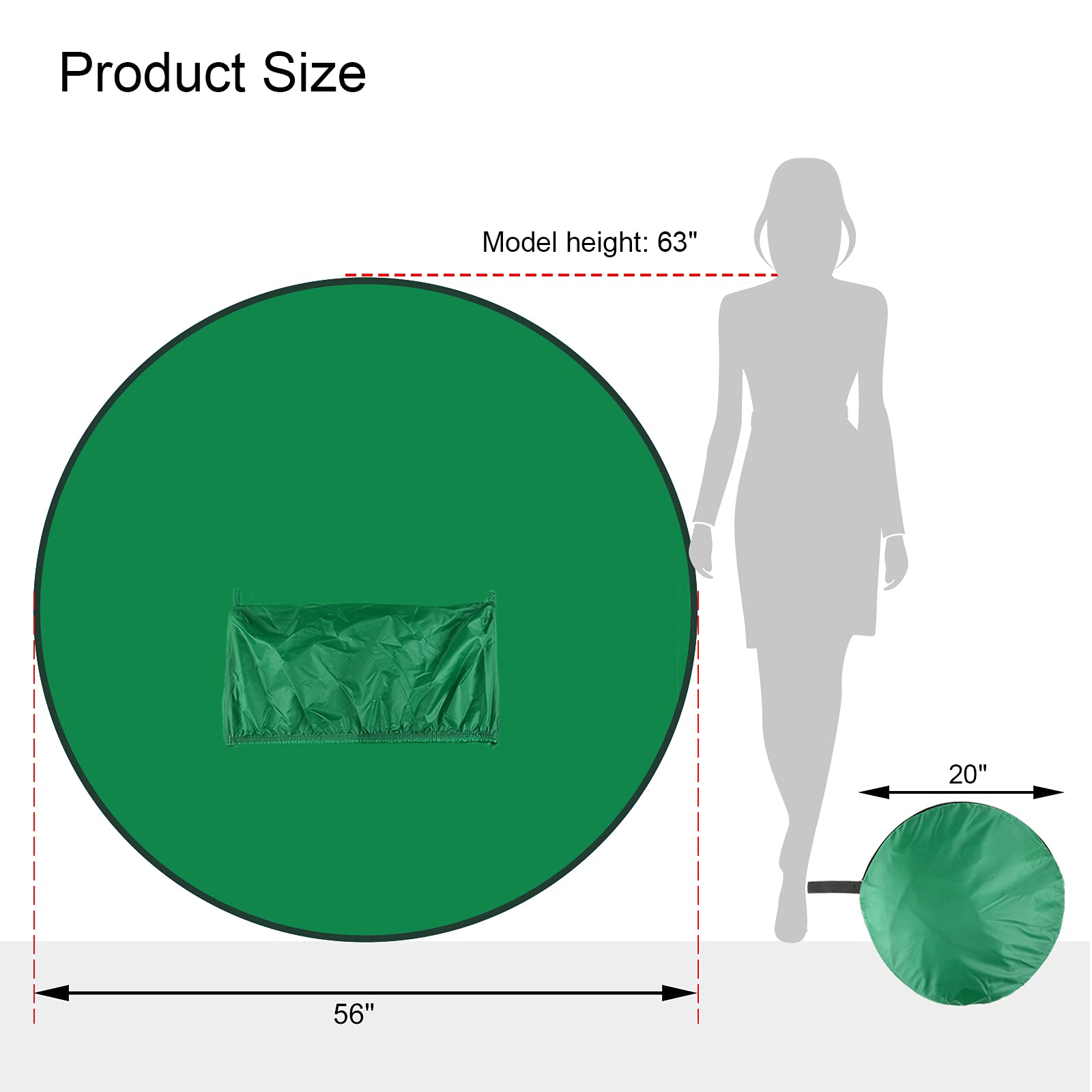 Green Screen Chair, 56in/142cm Portable Green Screen Chair, Portable