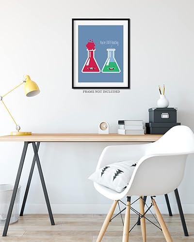 Miniatura 8 de Govivo You're OVER Reacting - Decoración de pared de juego de palabras de ciencia  Divertido arte de química para el aula de escuela secundaria
