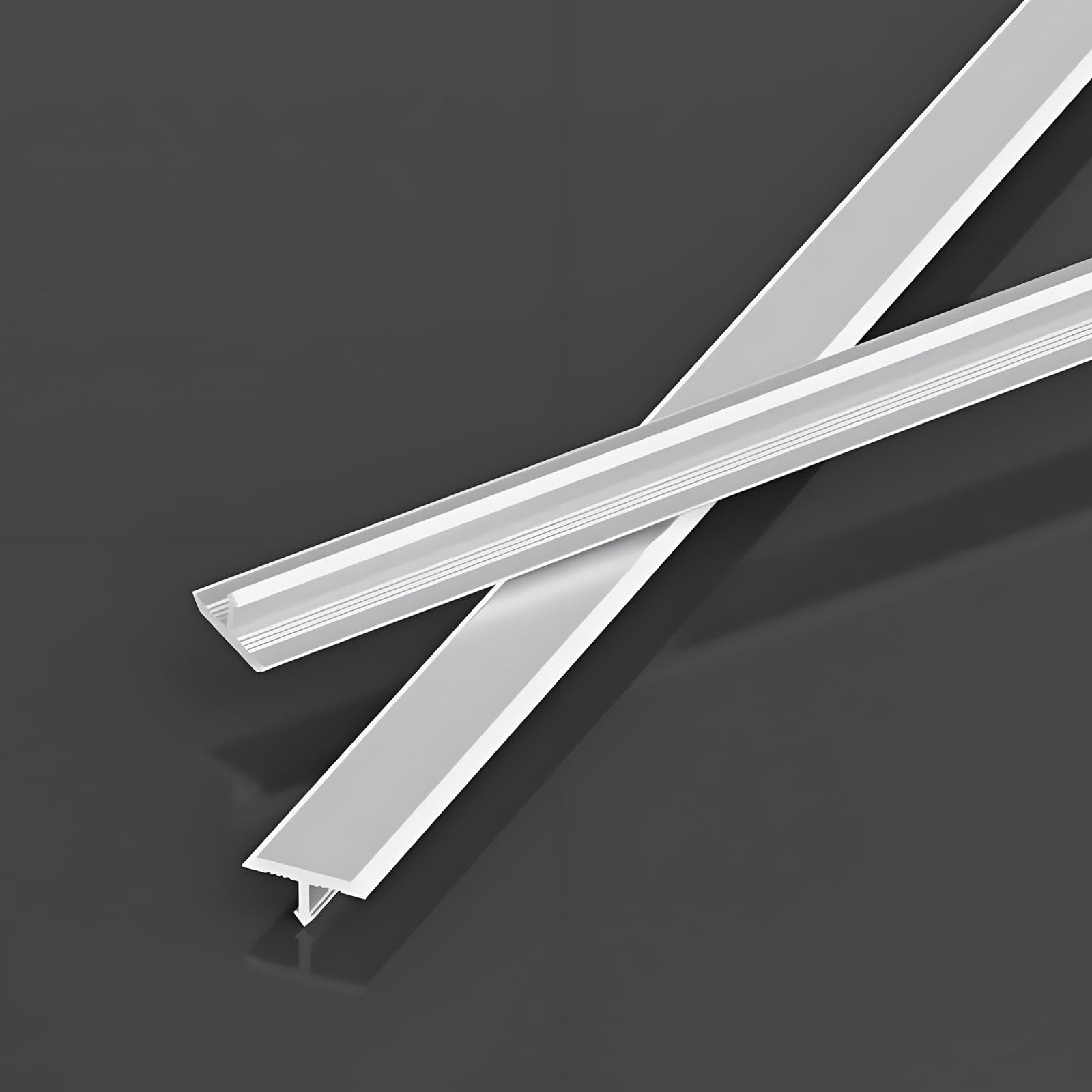 Aluminiowa listwa progowa T-Sd do laminatu i płytek z twardego drewna, długość 90 cm, 3 szt. (srebrna szer. 1,2 cm) - ochraniacz krawędzi