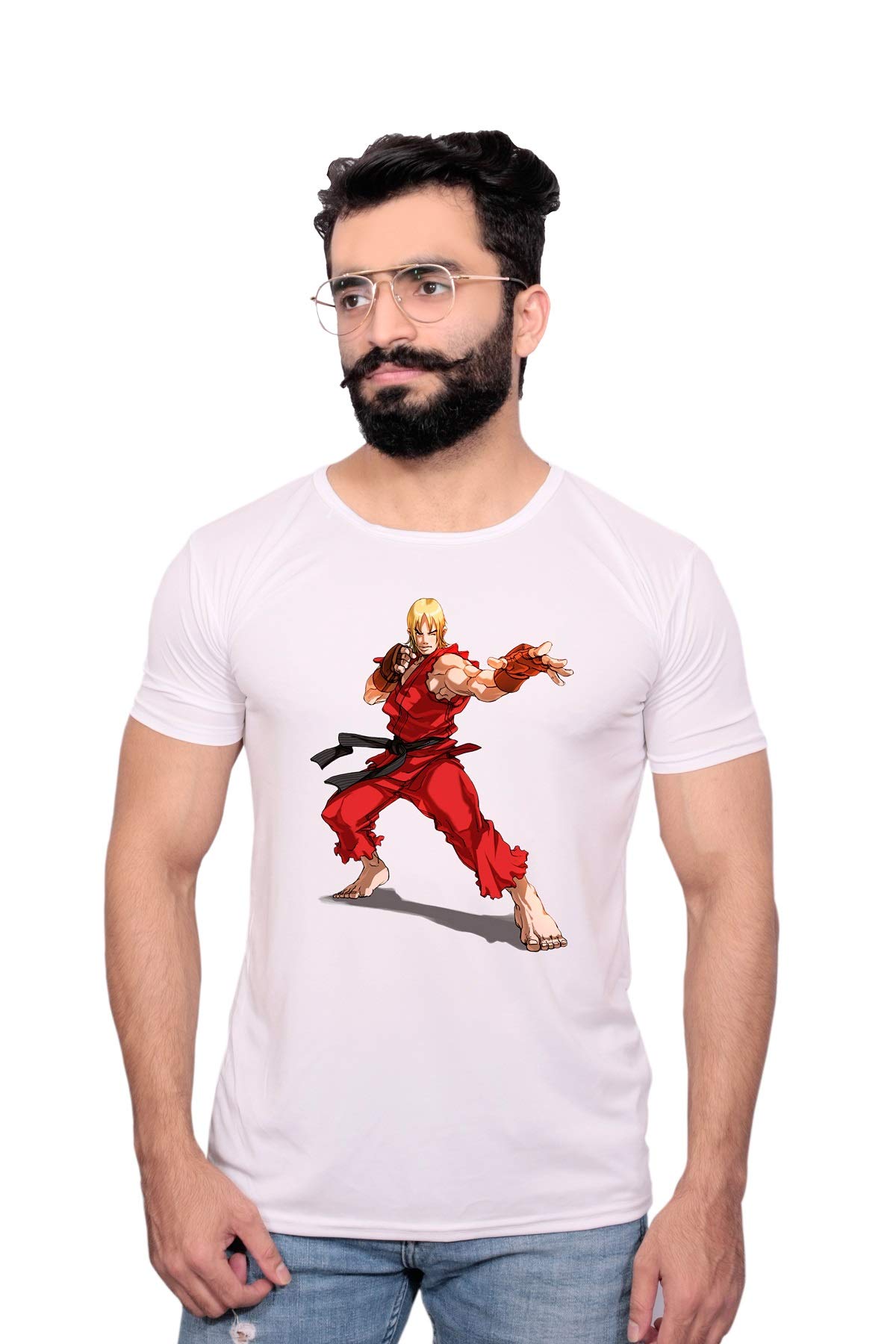 NITYAMen's & Women's Round Neck Half Sleeve Yellow 2 Transformer Graphic Printed White T-Shirt