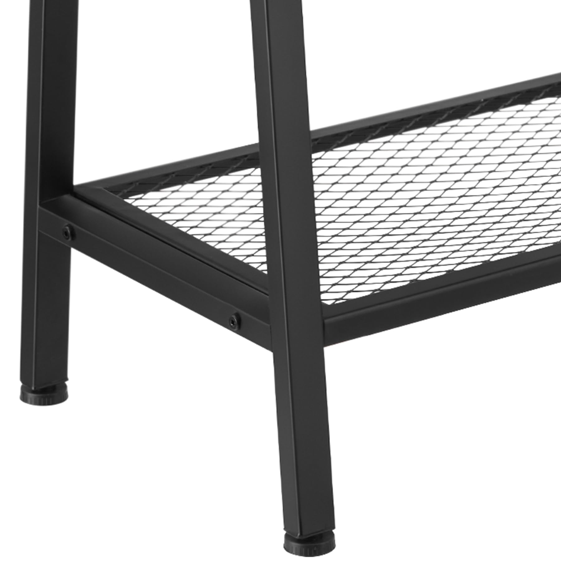 tectake® Mesa Consola de Estilo Industrial, Estante de Rejilla, Espacio de Almacenamiento, Mueble Auxiliar Salón, Aparadores para Salon - 100 x 35 x 80,5 cm Madera Industrial Oscura, Rústica