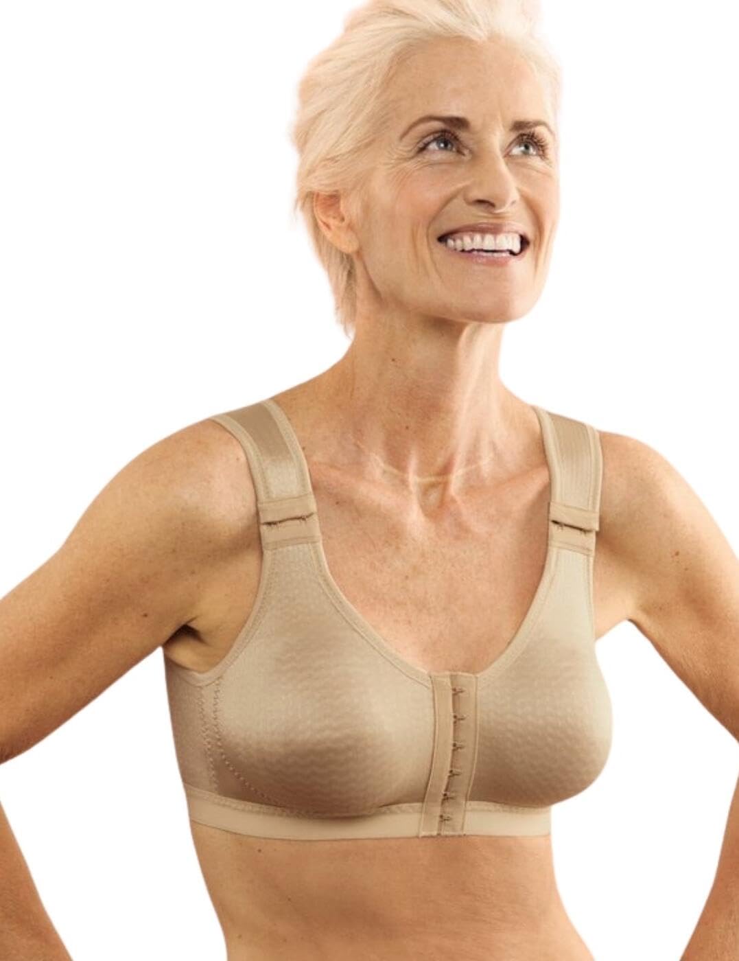 Anita Care Womens Lymph O Fit Lymph Front Closure Relief Bandage Bra 34C Skin