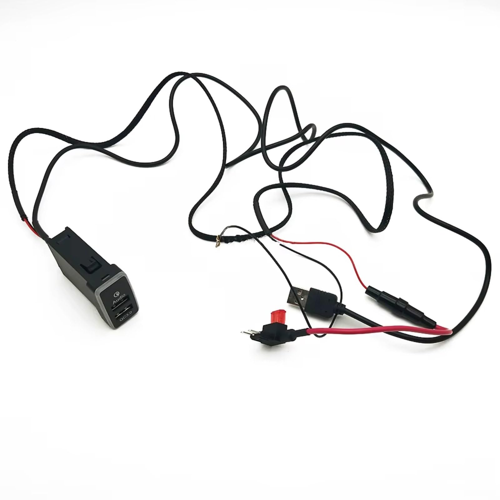 Consola USB Compatible Con Toyota Para Corolla Para FJ Cruiser Adaptador Datos Audio Automóvil Enchufe QC3.0 Adaptador Corriente Con Fusible Audio Adecuado Partes Coche