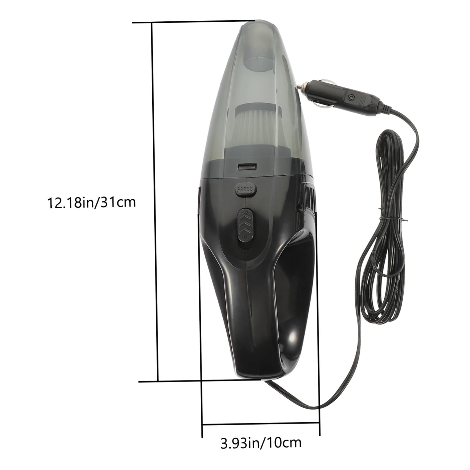 Gatuida Aspirapolvere Portatile per Auto 12v, Aspiratore Liquidi e Solidi Cavo 5 M, Pulitore Doppio Uso Forte Aspirazione e Impugnatura Antiscivolo per Pulizia Veicoli Completa