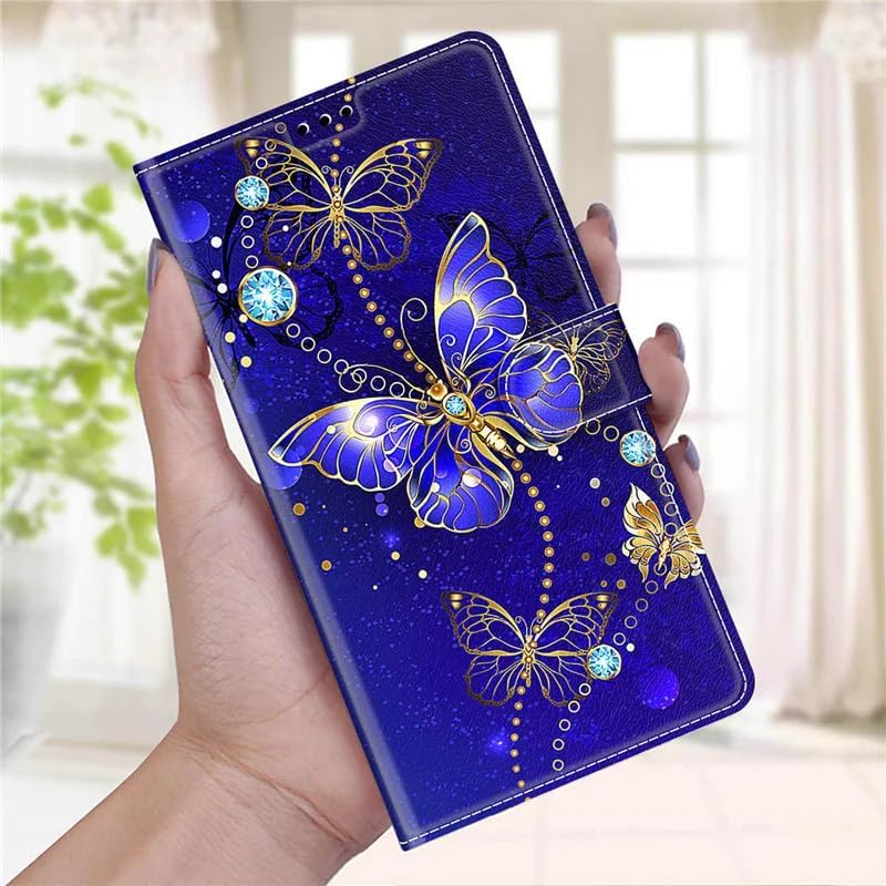 Image of Dkandy for Oneplus Nord 4 5G Printed PU Leather Magnetic Wallet Case Flip Cover for Oneplus Nord 4 5G (Blue Butterfly Print)