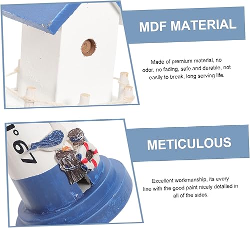 Miniatura 9 de Abaodam 2pcs Lighthouse Ornaments Dining Table Decor Rustic Decorations Ocean Decor Beach Lighthouse Desk Topper Desktop Lighthouse Figurine