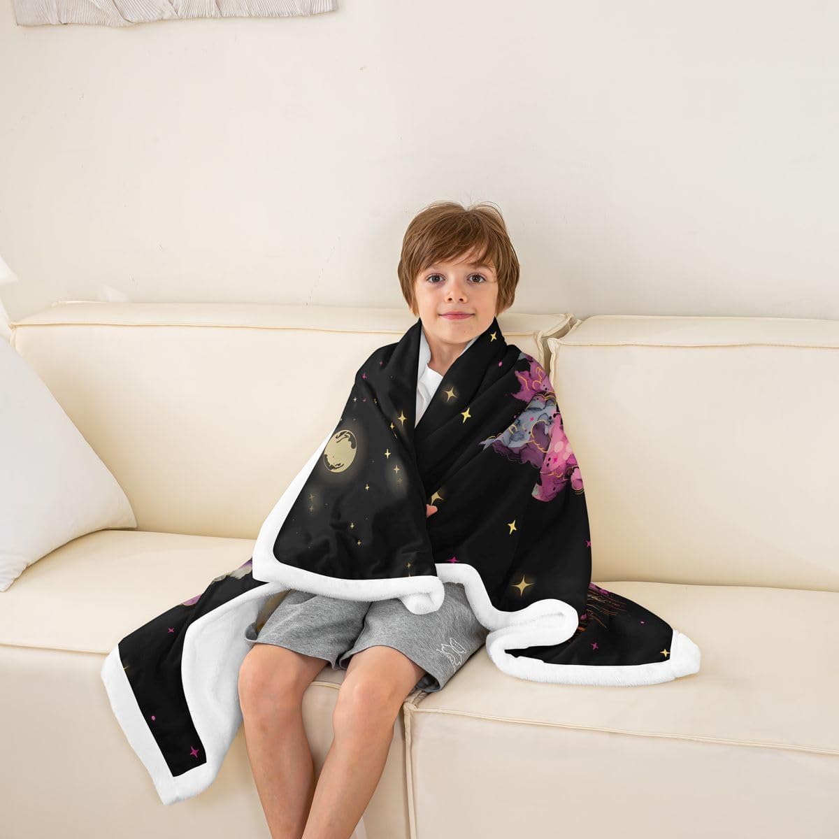 Feelyou Train Sherpa Throw Blanket for Couch Transportation Vehicle Super Soft Cozy Fleece Cartoon Train Transportation Blanket for Winter, Plush Throw Cute Baby 30"x40" All Season