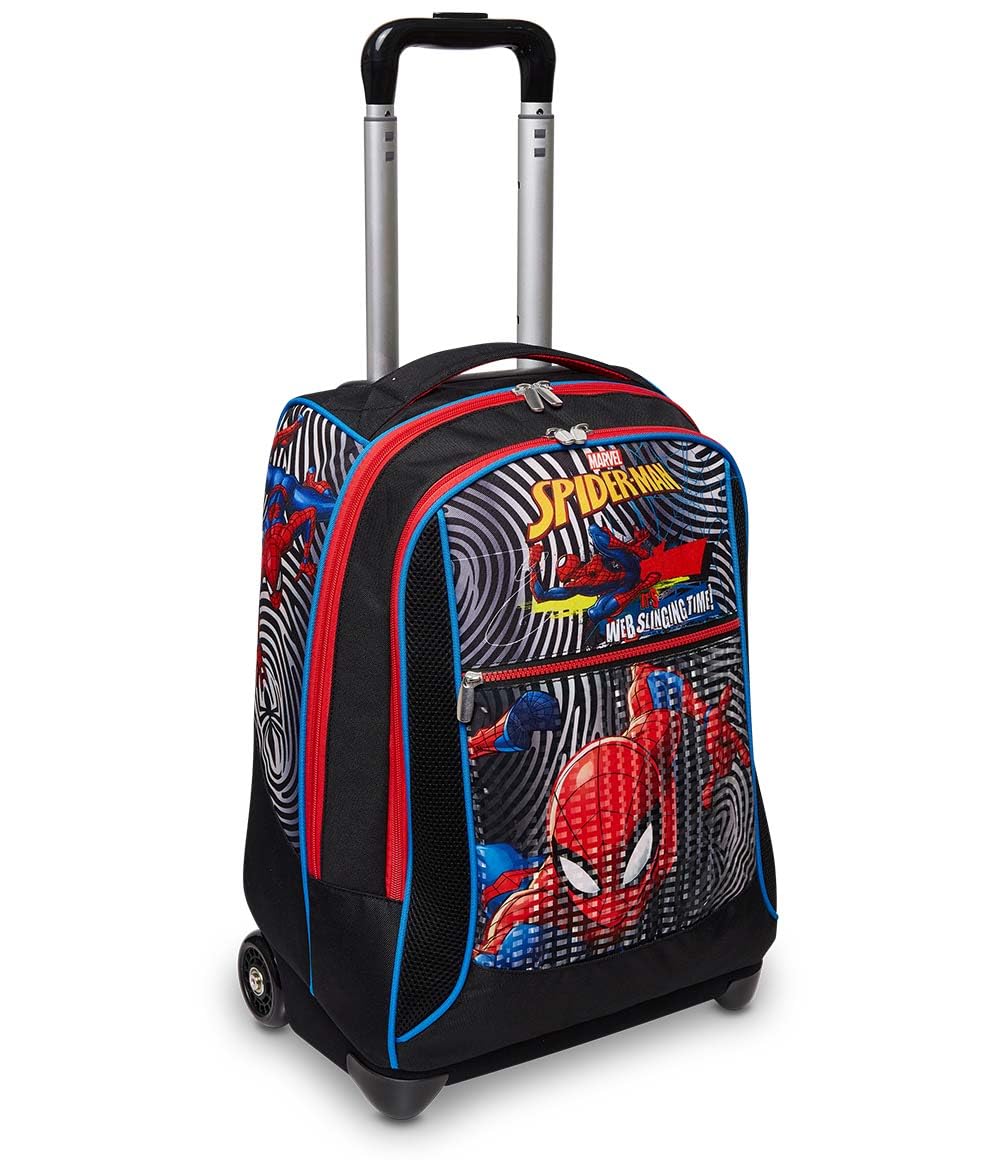 SPIDER-MAN Zaino Trolley Bambini e Ragazzi, Multicolore, 36,5 x 50 x 26 cm