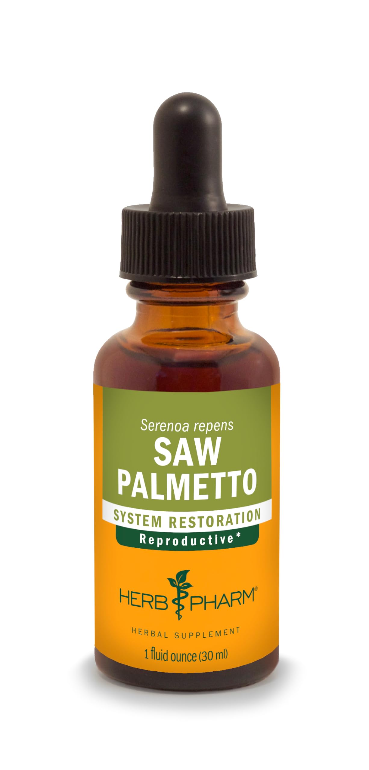 Herb Pharm Saw Palmetto Berry Liquid Extract Drops for Prostate Support, 1 Oz