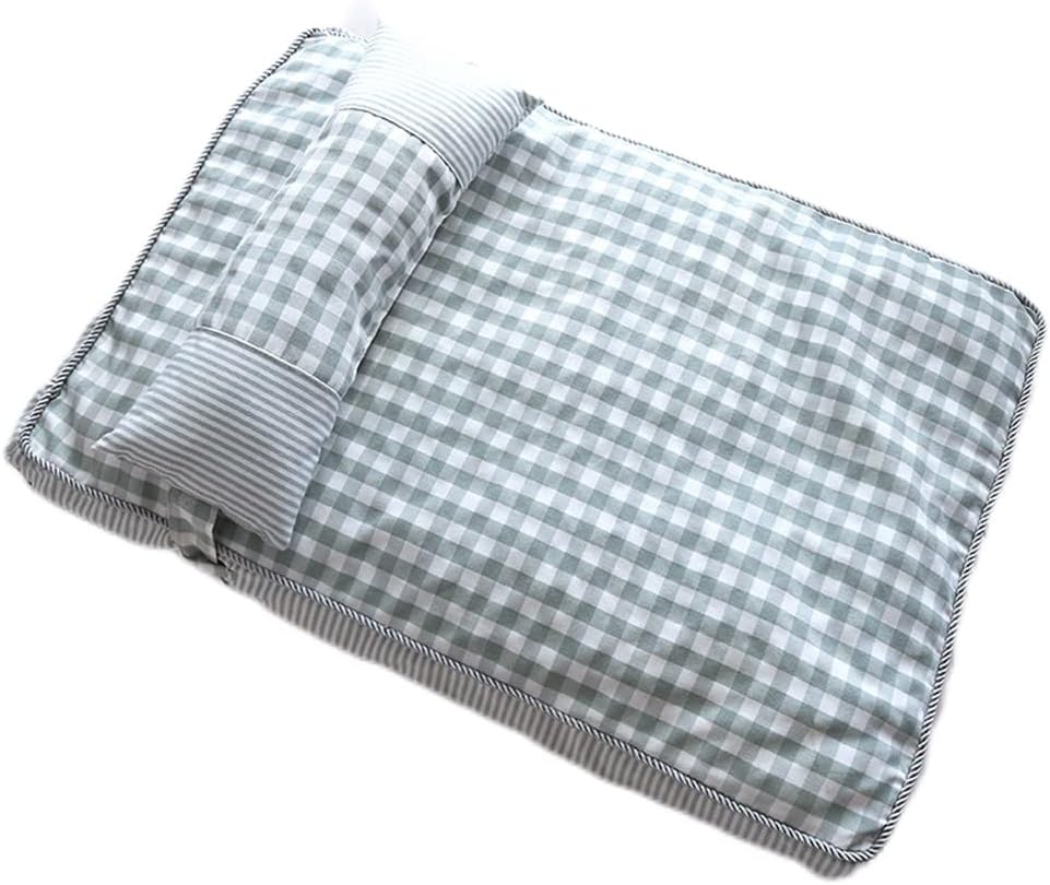 WXTRE Camas para Mascotas Cool Dog Beds Sofá para Perros, Funda extraíble con Almohada Rectángulo Cat Beds Sofá Patrón a Cuadros Relleno de algodón Grueso fulffy cómodo