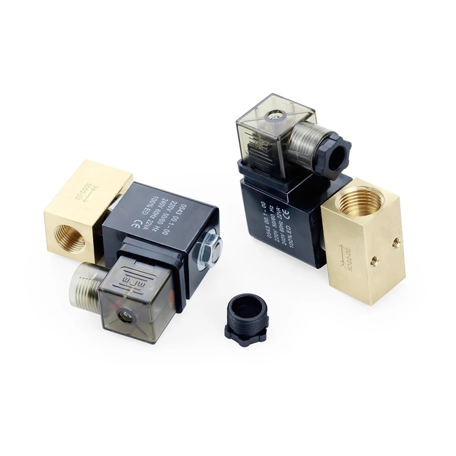 Électrovanne DN8 220V étanche pour haute pression 80 bar en laiton