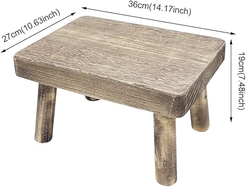 Miniatura 3 de Taburete de madera, taburete de madera portátil maciza, taburete para niños, taburete de cama para camas altas, taburete de madera para cocina,