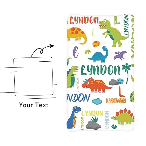 Miniatura 8 de Funda personalizada de 2 piezas cómoda para cambiador de niños pequeños Fundas de cambiador lavables personalizadas para bebés niños y niñas (de 0