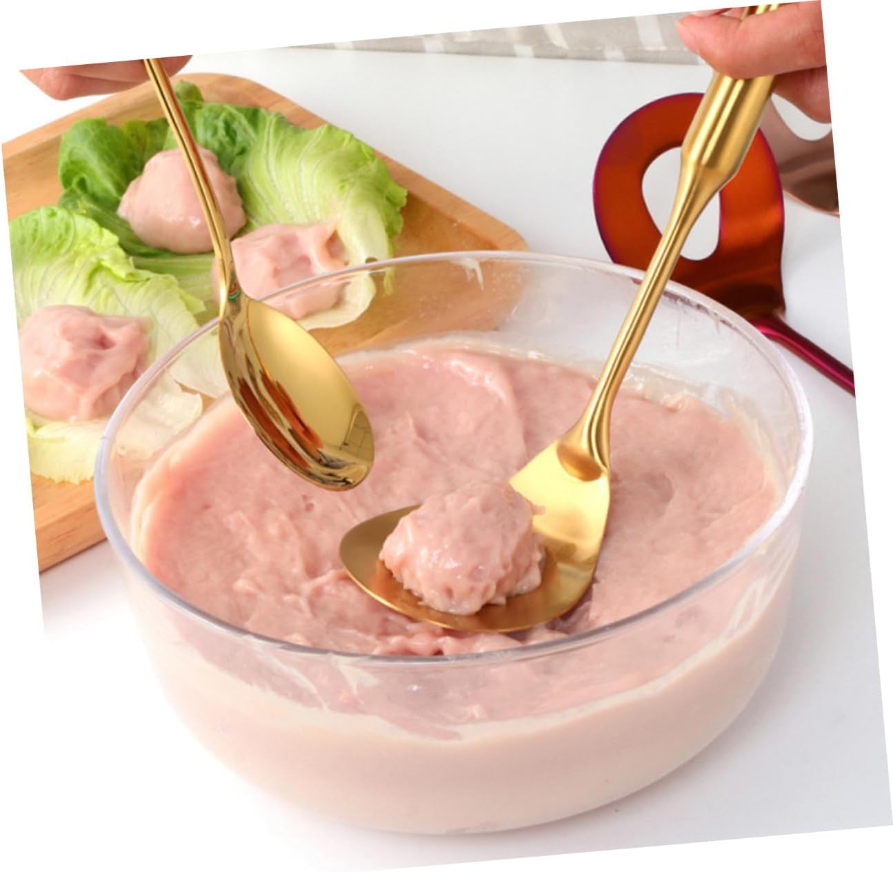 Stainless Steel Meatball Maker Tool for Kitchen Premium Meatball Scoop Hanging for Easy Storage Saving Cooking