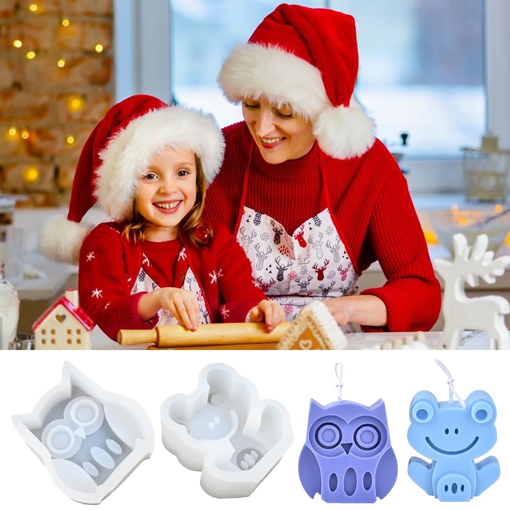 10 Pièces Moule Silicone Chocolat, Moule Silicone Animaux, Moules À Bougies Moules à Bonbons en Silicone Anti-AdhéSif Moule à Savon Moule Gateau Silicone Pour Gâteau Gelée Bonbons Chocolat