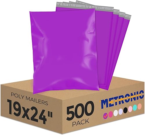 Miniatura 27 de Metronic Sobres grandes de polietileno de 19 x 24 pulgadas, 100 unidades, bolsas de envío fuertes y adherentes para ropa, bolsas impermeables