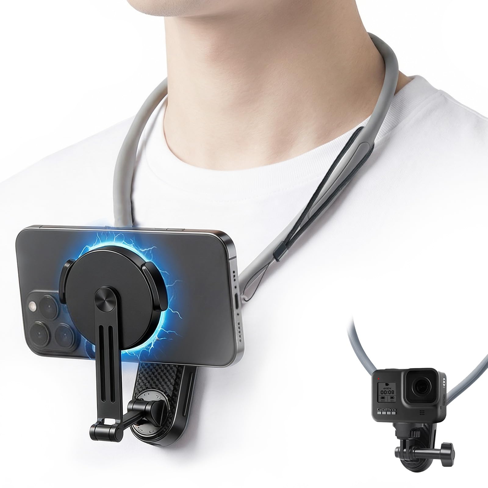 Amazon | Yoobao ネックレスマウント スマホ 首掛けホルダー