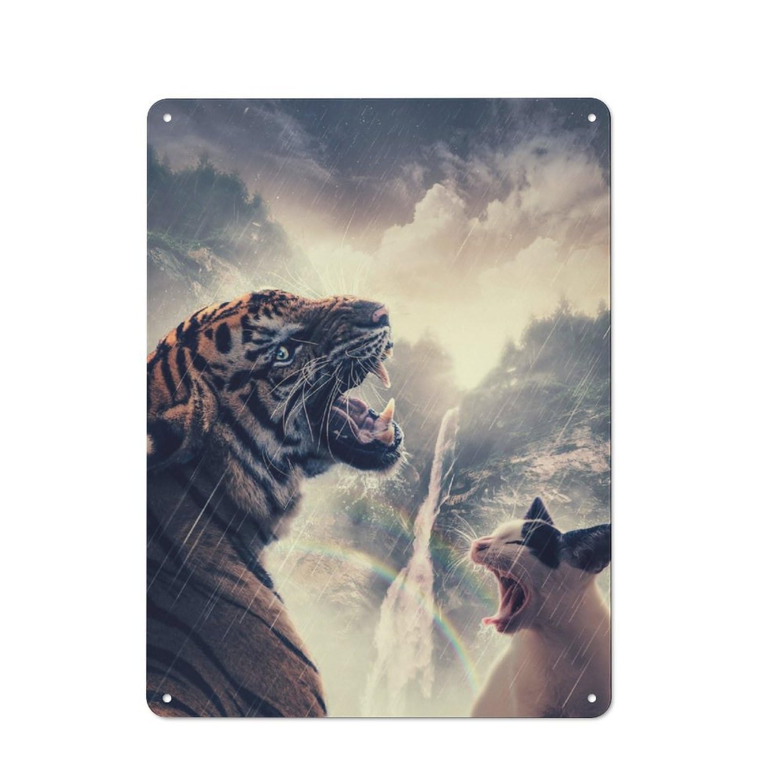 Junmoney Roar Retro Tin Wall Plaque 40X30cm For Man Cave Or Games Room, For Games Room Collectors