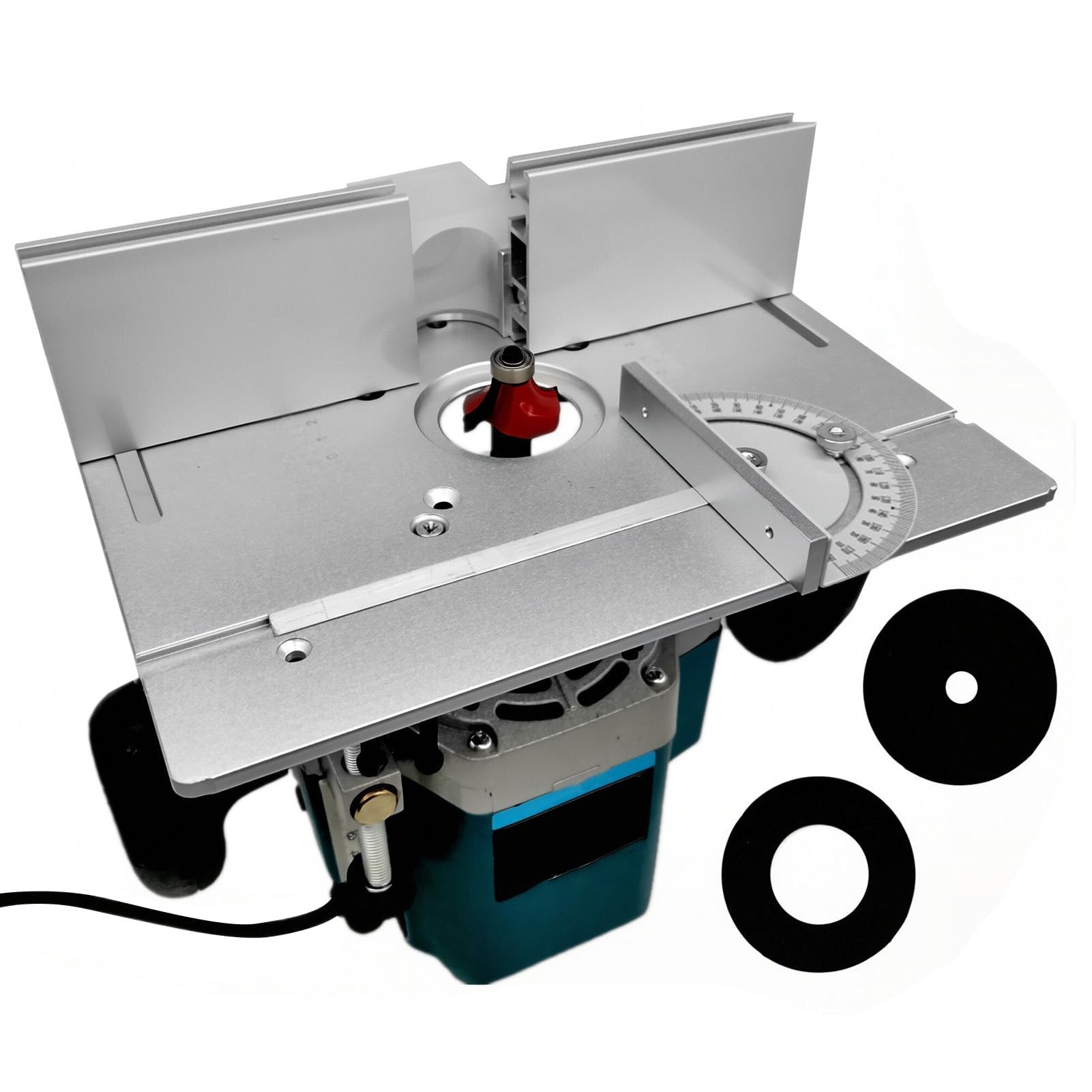 Piastra di inserimento per tavolo fresatrice, 2 in 1 piano ribaltabile da banco per lavorazione del legno per fresatrice/rifilatrice elettrica