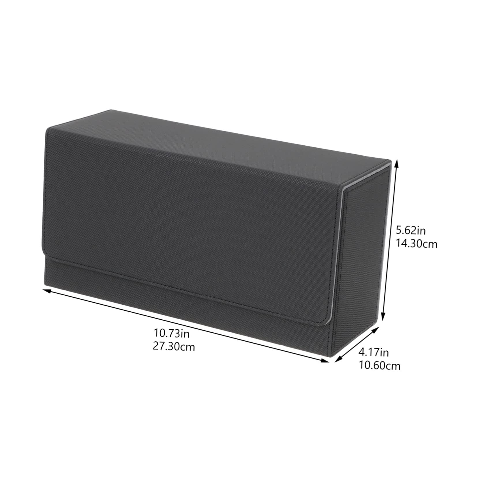 Vaguelly Custodia per Carte Sportive Pu Nera, Contenitore Grande | Scatola Organizer per Collezione, Facile da Trasportare, Protegge Dall’ordine e Dalla Perdita