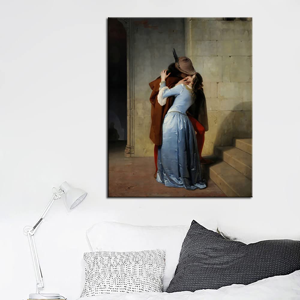 Impression murale Il Bacio Francesco Hayez affiche art toile amant décoration salon 50x70