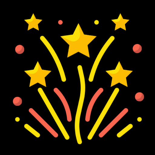 Firework Emoji and Falling Snow Effect Touch Home Screen Wallpapers