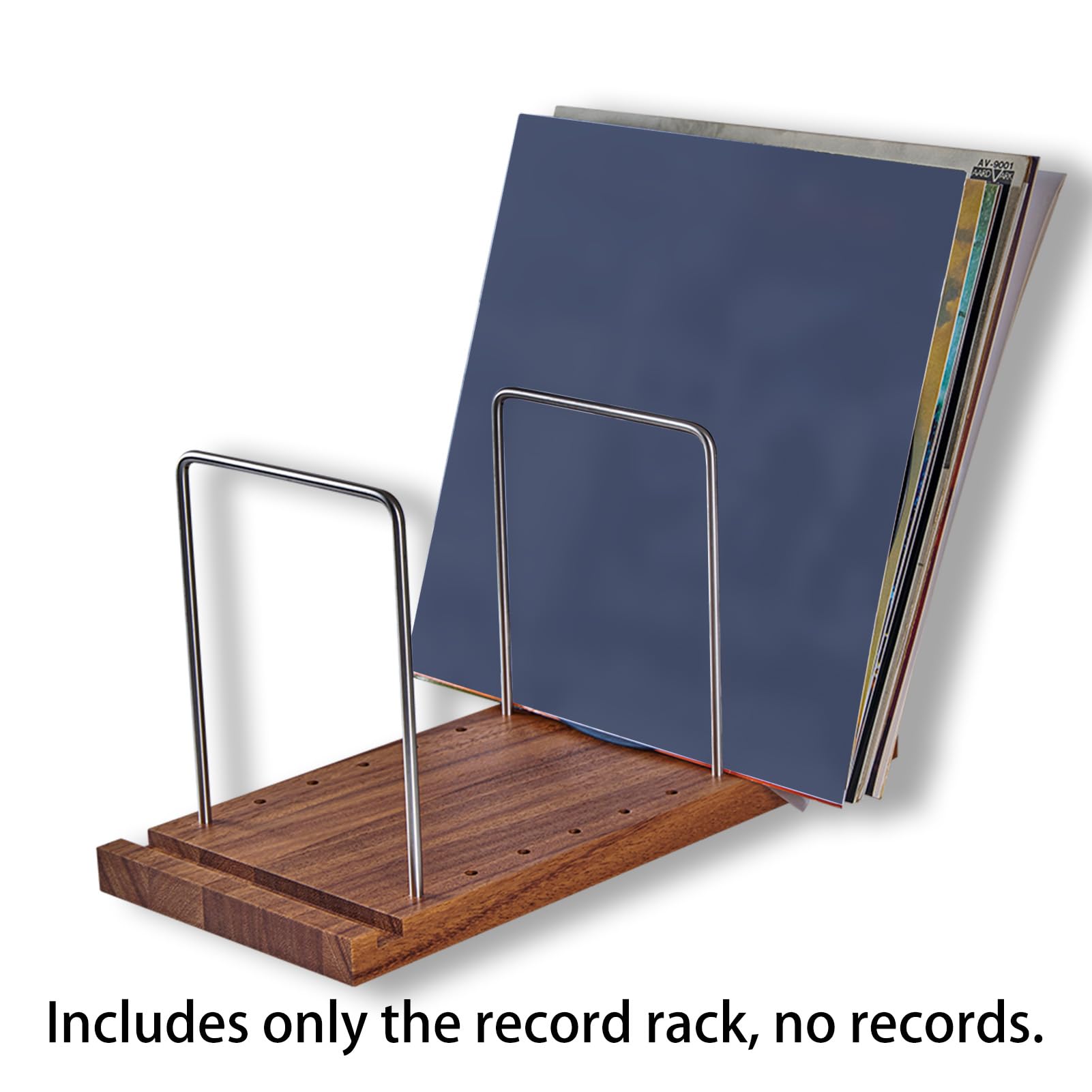 Portadischi Regolabile per Vinili per 50-75 LP, Supporto per Dischi in Legno Massello con Display Ora in Riproduzione, Rastrelliera per Album e Organizzatore per Collezionisti di