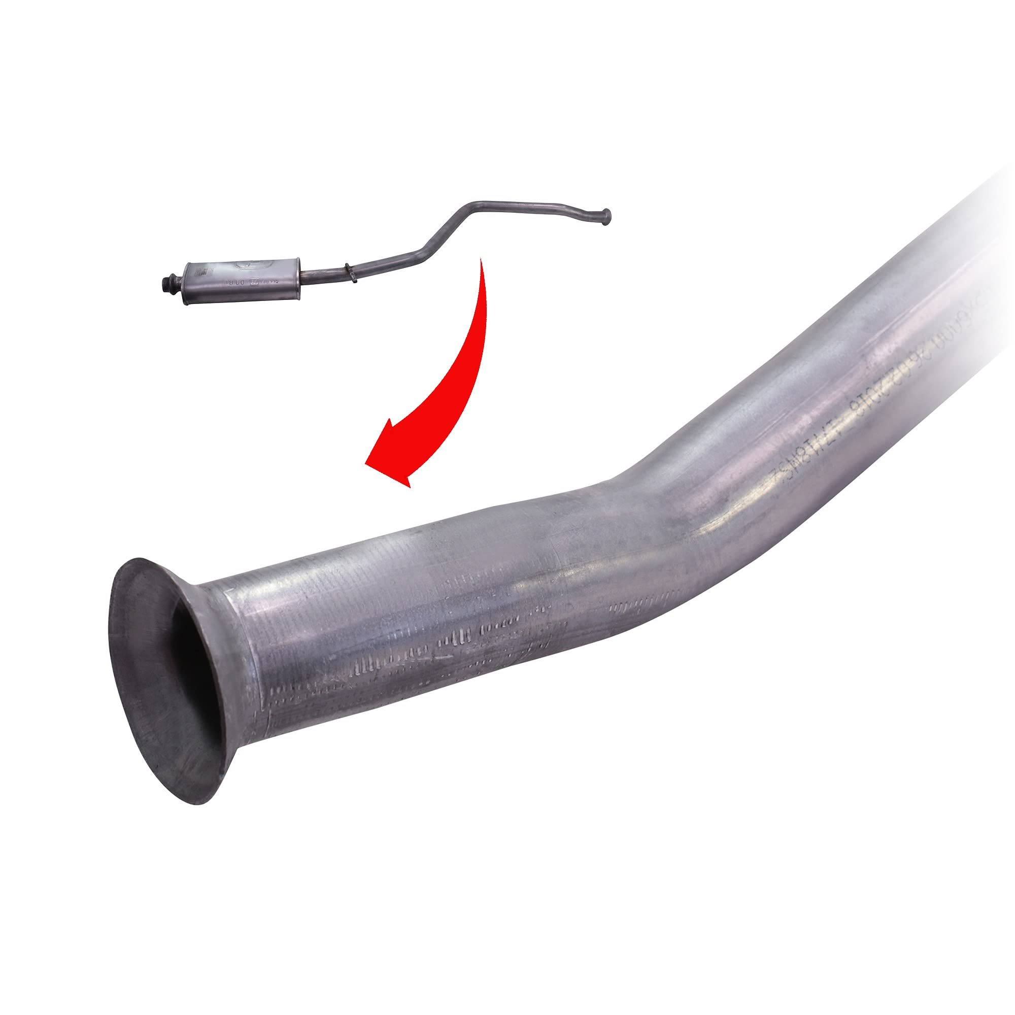 BESTPRICE 1x Silenciador central compatible con PEUGEOT 306 (7B, N3, N5), 306 Break (7E, N3, N5)