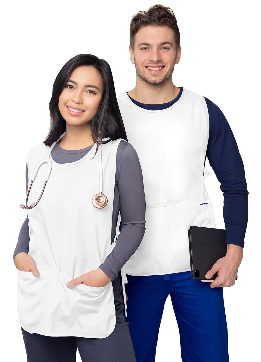 SIVVAN Fartuch unisex - fartuch Cobbler, biały, Rozmiar uniwersalny