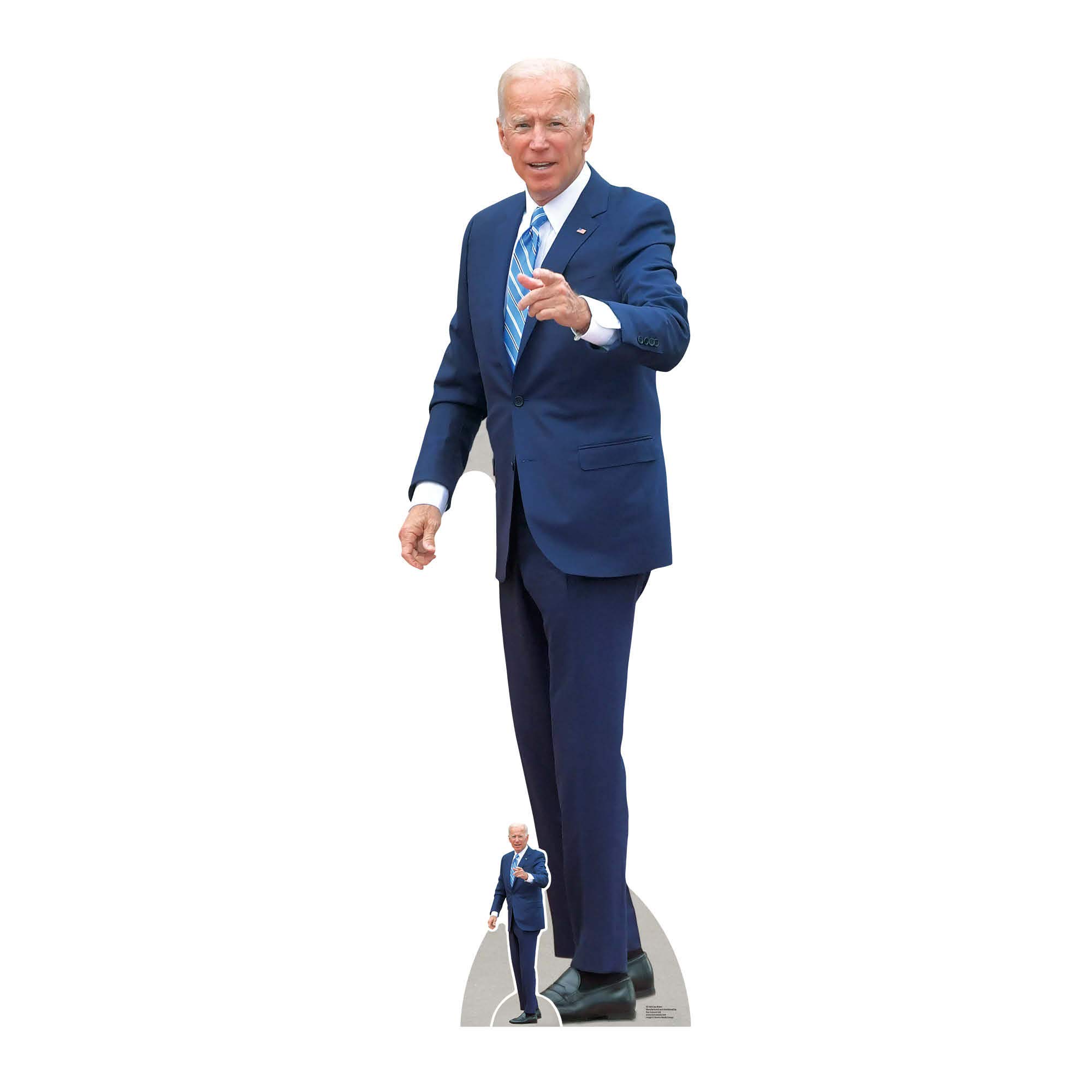 Joe Biden President Pointing Lifesize Cardboard Cutout With Free Mini Cutout Real Talking Point