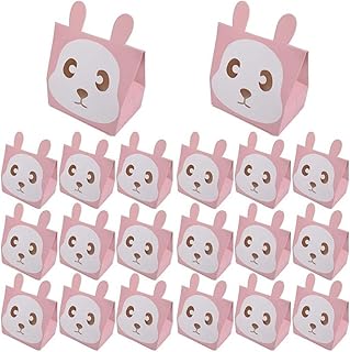 Onsinic Trattare 20pcs Pasqua Scatole Pasqua Regalo Scatola Bunny Uova di Pasqua Basket Contenitori Coniglio Forma Candy Goody Holder Banco Scherza L'aula Decorazione del Partito Favor