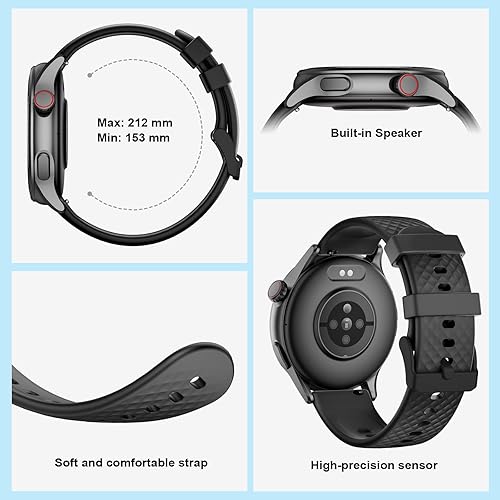 Miniatura 8 de Reloj inteligente para hombres y mujeres, pantalla táctil HD, rastreador de actividad física con llamadas Bluetooth, reloj de fitness con