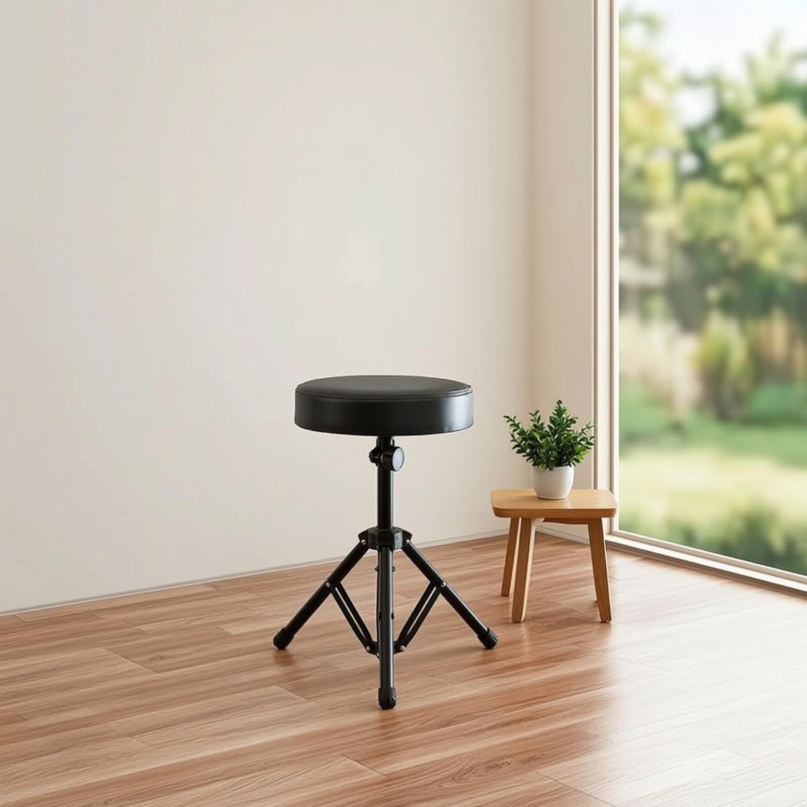Taburete Batería Regulable Ajustable Taburete Batería con Asiento Acolchado Ajustable Banqueta para Bateristas, Percusionistas, Escenario