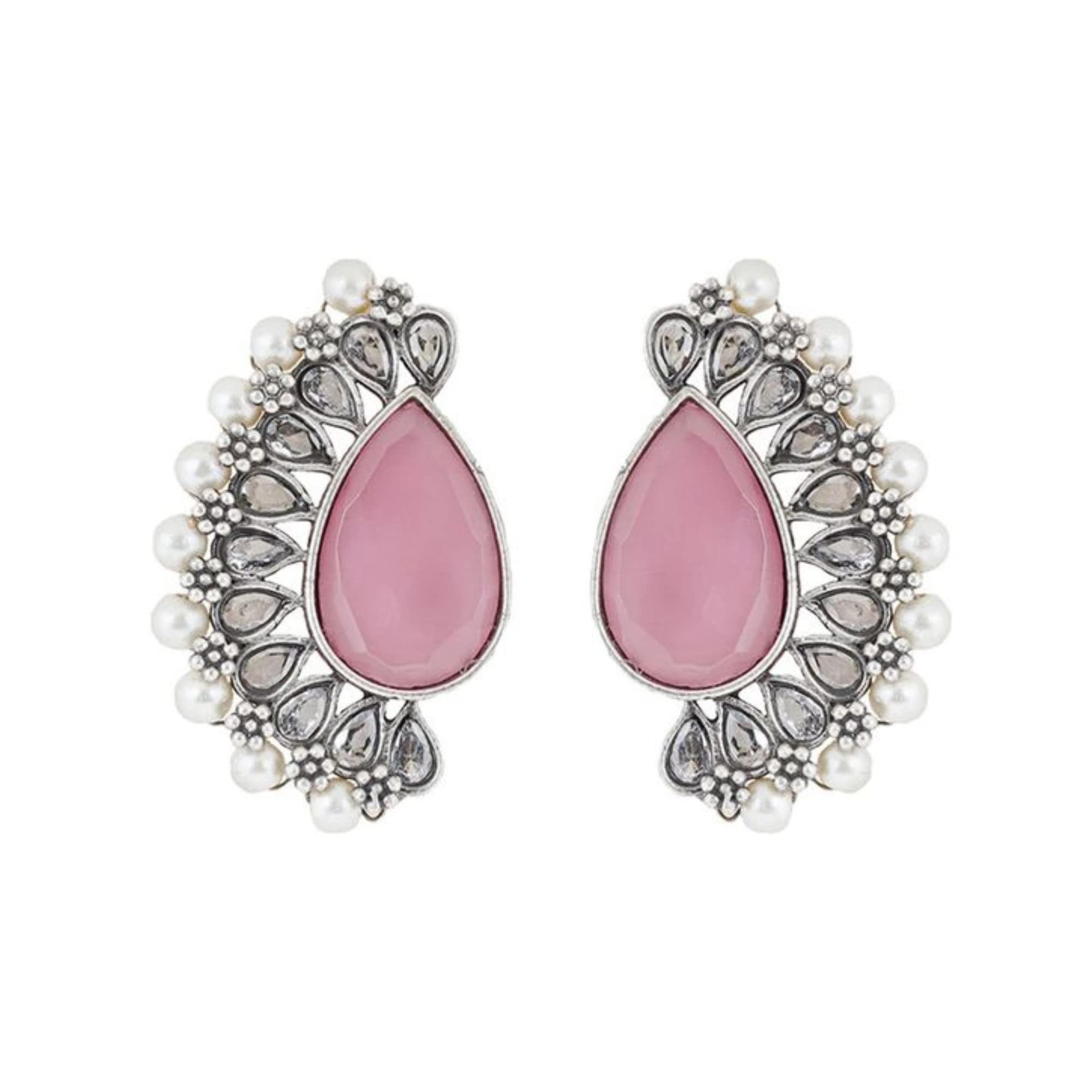 See full amazon price history chart for Dulcett India | Oxidised Silver Earrings | Silver Stud Earrings For Women | German Silver Earrings For Women & Girls| Pearl Stud Pink Stone Earrings For Women & Girls Dulcett India | Oxidised Silver Earrings | Silver Stud Earrings For Women | German Silver Earrings For Women & Girls| Pearl Stud Pink Stone Earrings For Women & Girls (B0C4FP2XFV) Amazon Price History, Amazon Price Tracker