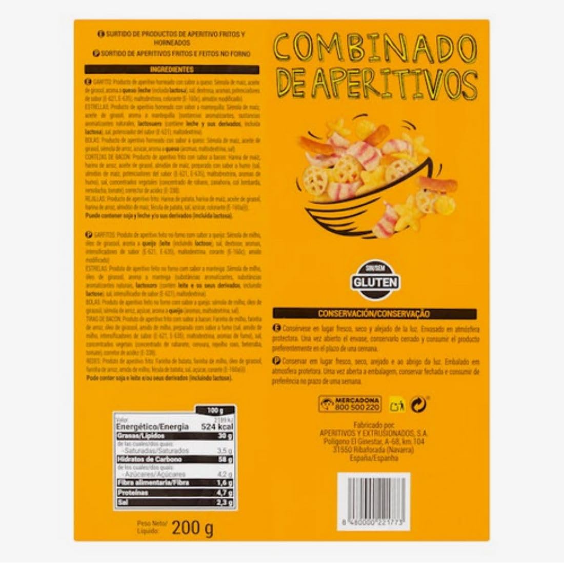 Snack-Mischung Hacendado 6er-Pack