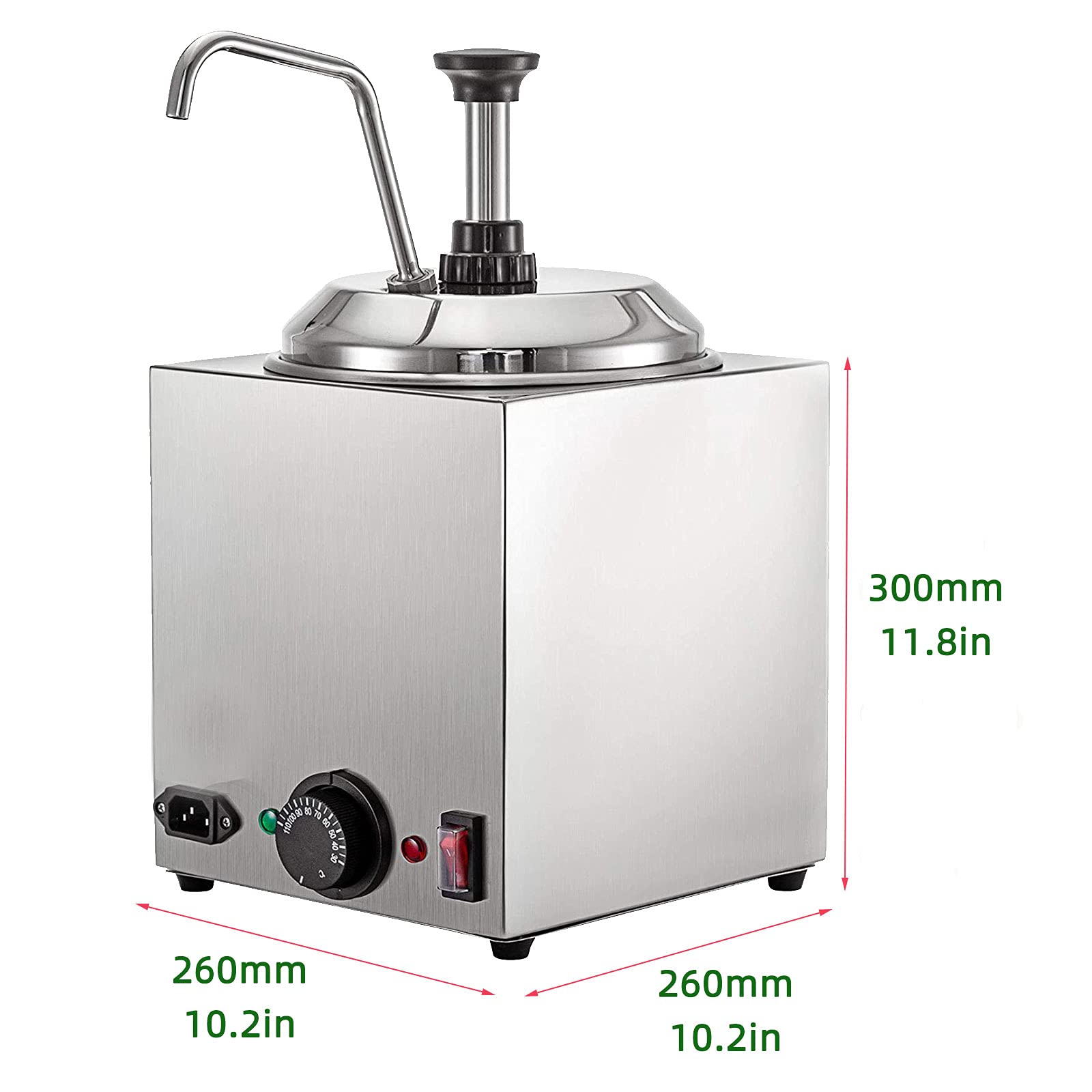 Saucier Électrique Inox 680ml - Chauffe-Sauce Professionnel Chocolat Confiture - Contrôle Température