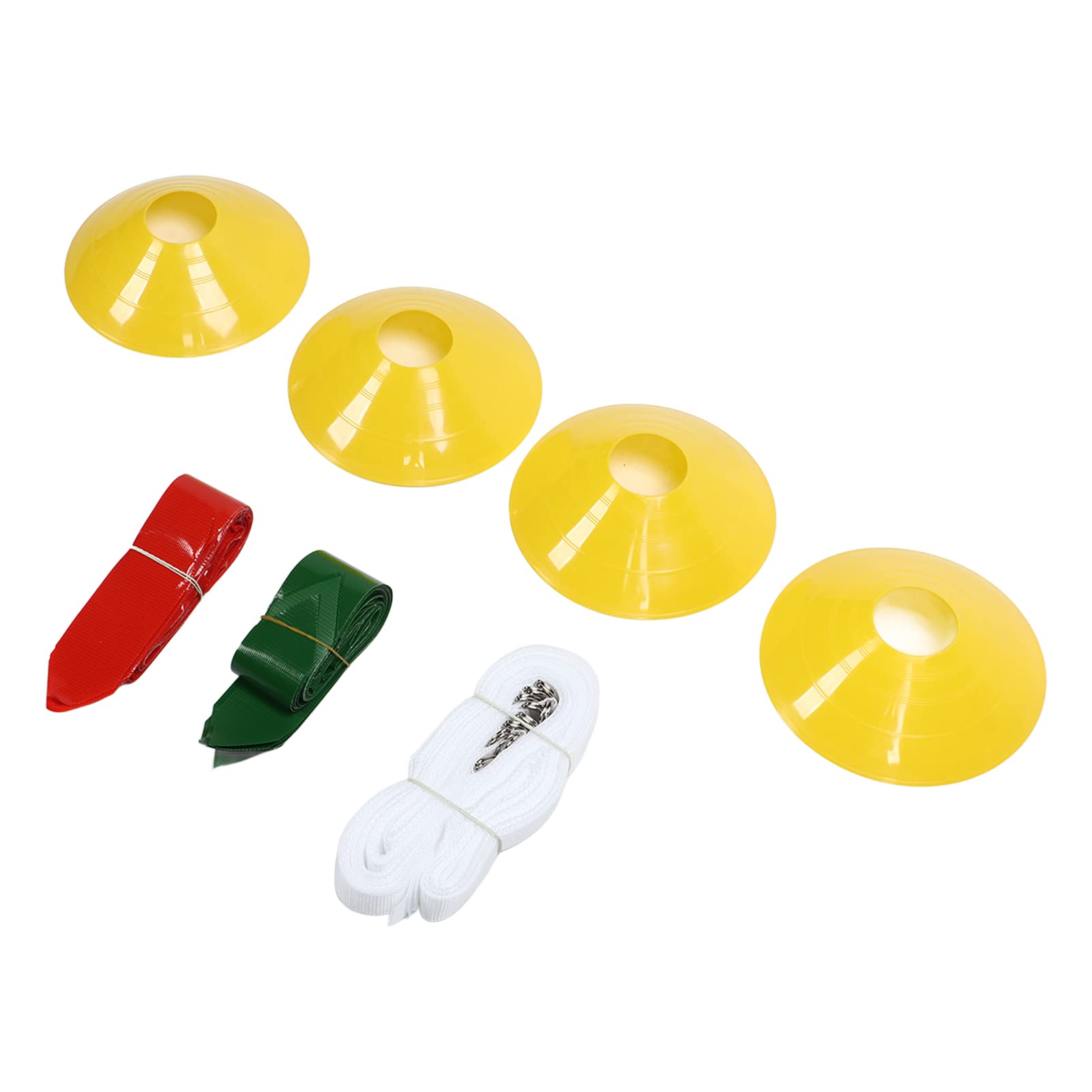 Flag Football Set,10 Player Football Belts Flags Kit 10 Belts 30 Flags 4 Cone for Kid Adult Players Outdoor Sport Training Playing Set(Red and Green)