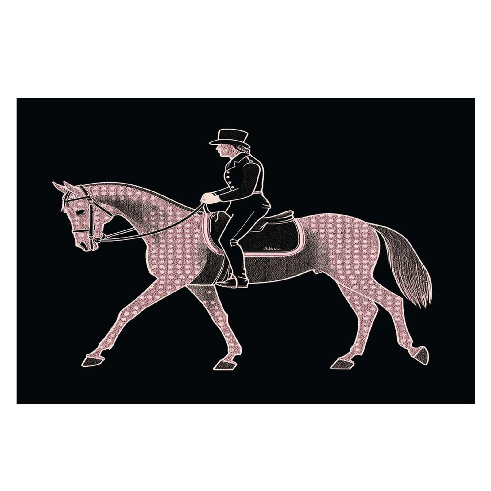 Dressage Dressage Rider Horse Placemats Easy Clean Washable Flax Table Mats Heat Resistant Non-Slip Dining Table Cloth Place Mats for Kitchen Dining Decor Party Outdoor 12 * 18 in