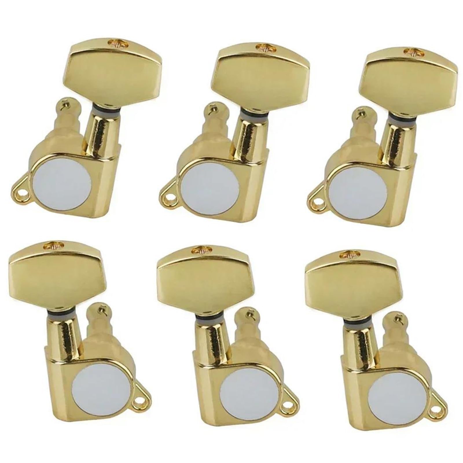 Clés D'accordage De Guitare Lot De 6 Mécaniques Carrées Scellées 3L3R Pour Guitare Électrique Ou Acoustique(Gold)