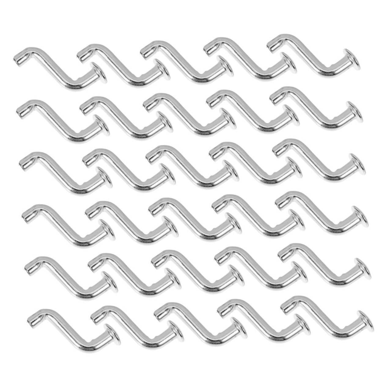 ARTIBETTER 30Pcs S Safety Pins for Storage Racks Metal Safety Clips for Warehouse Shelving Sturdy Wear Resistant Drop Pins with Design for Logistics Centers