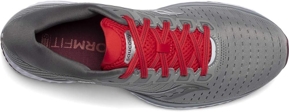 Saucony Men's Running/Jogging Shoe, 46.5 EU 11.5 Alloy/Red