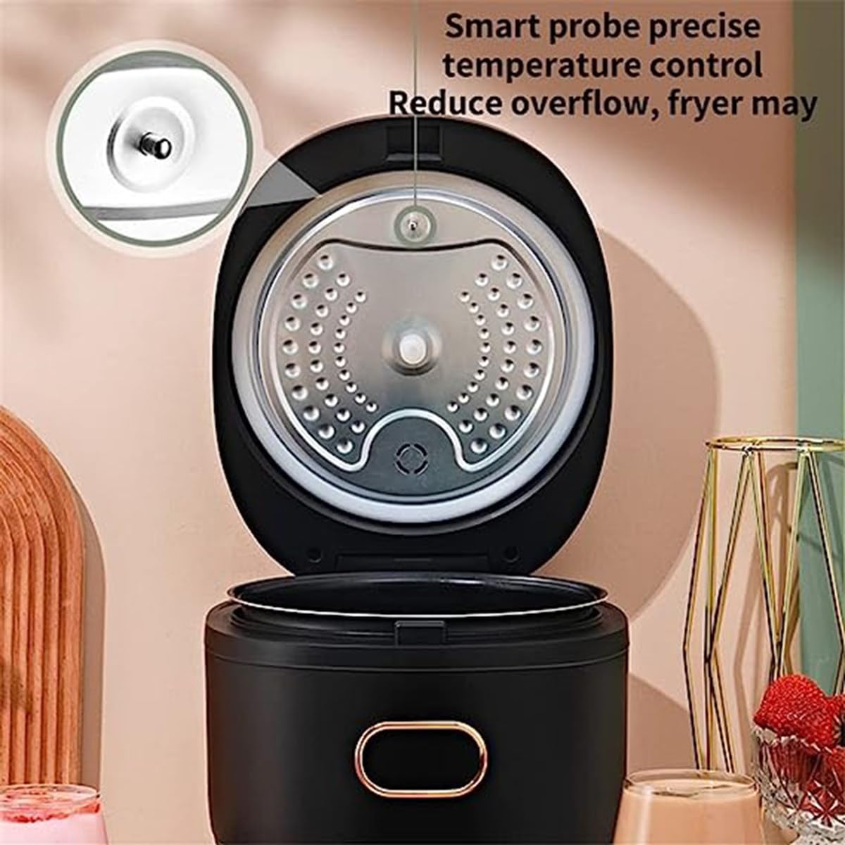 Pot de Perles 5L entièrement Automatique, cuiseur de Perles de Tapioca Commercial pour Le thé Boba, Le thé à Bulles et Le thé au Lait, écran Tactile 900W
